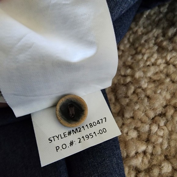 Prana Shirt Mens XL Long Sleeve Kip Hiking Fishing Roll Tab Button UPF 50+ Blue - Picture 13 of 13